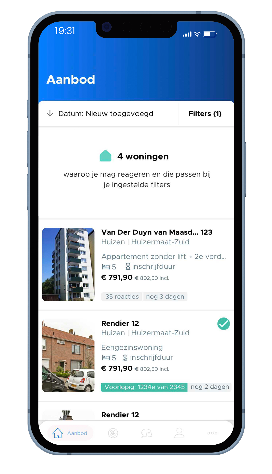 ap app aanbodscherm